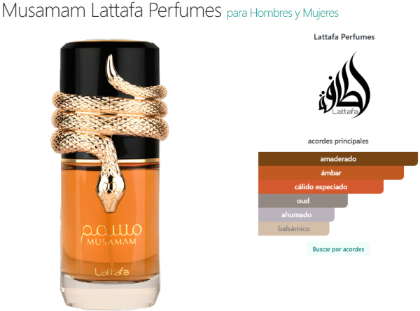 Lattafa Musamam EDP 100ml - Perfume Árabe Unisex - Azafrán y Cedro