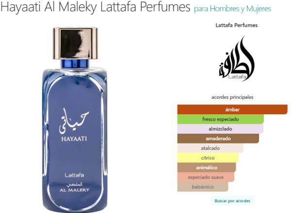 Lattafa Hayaati Al Maleky EDP 100ml - Perfume Árabe - Alternativa Phantom