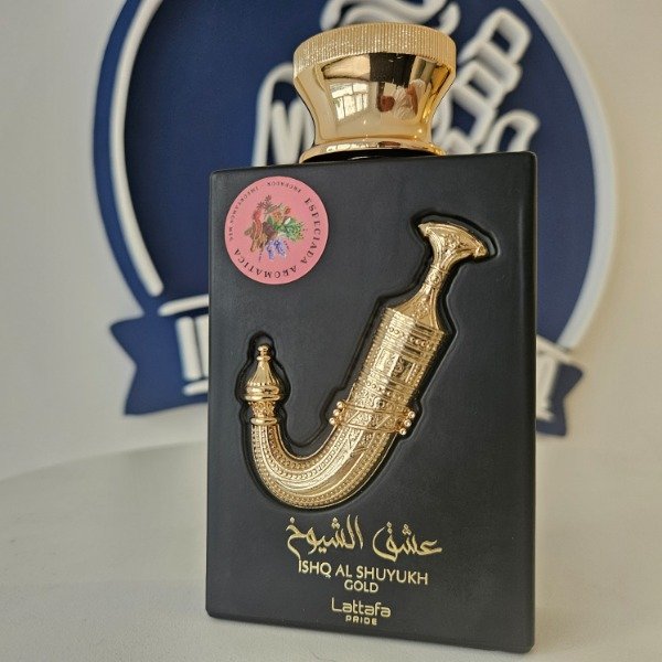 Lattafa Ishq Al Shuyukh Gold EDP 100ml - Perfume Arabe Rosa Oud Miel Unisex MDQ