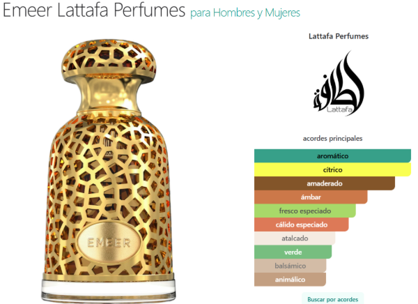 Lattafa Emeer EDP 100ml - Perfume Árabe Unisex - Cítrico Amaderado